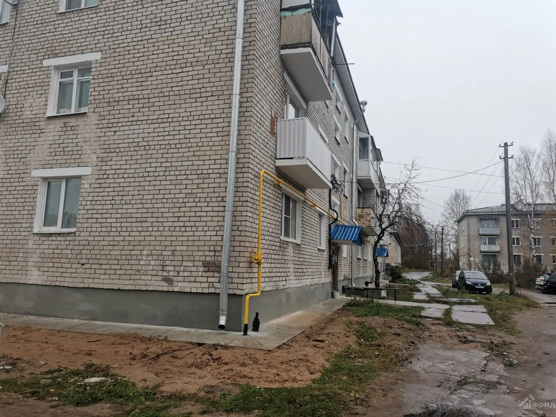 В Котласе завершен капитальный ремонт фасада дома № 114 по улице Володарского